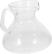 UTHCLO Elegant Glass Pitcher Heat Resistant Carafe 300ml Saver Jug for Tea Coffee Beverage