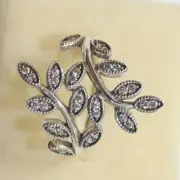 New Authentic Pandora Ring Sparkling Leave 190921CZ Sterling Silver W Hinged Box