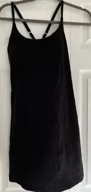 Ewedoos Tennis Dress Built in Shorts and Bra Athletic Dress Black Size Medium