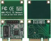 PCI-E Network Card,Mini PCI-E Gigabit Wired Network Card with LED Indicators for XP/WIN7/WIN8/WIN8.1/WIN10, LED Status Indicators Yellow Light for 100M While The Green Light for