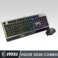 在飛比找PChome24h購物優惠-限時促銷 MSI微星Vigor GK30 Combo電競鍵盤