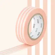 Masking Tape MT Lines Pink Powder - Border Peach