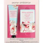 Arome Ambiance Nature Hand Cream & Soap Hand Care Duo Gift Set Rose Pink