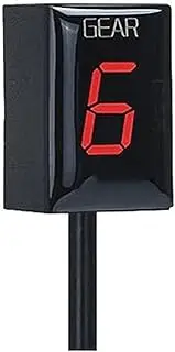 Gear Indicator, for Monster, 1100, for Monster, 1100 Motorcycle Accessories 1-6 Level Digital Speed Gear Display Meter Motorcycle Gear Indicator(Black Red)