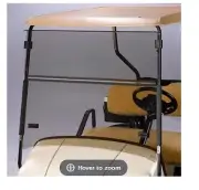 Tinted E-Z-GO RXV Golf Cart Impact-Resistant Folding Windshield (2008-Up)