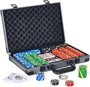 Poker Chips,400PCS 14 Gram Clay Poker Chip Set with Deluxe Travel Case, Numbered Chips,Poker Set for Texas Holdem Blackjack Gambling