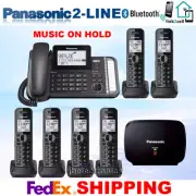 PANASONIC KX-TG9582B 2-LINE LINK2CELL 1 CORDED PHONE 6 CORDLESS 1 REPEATER