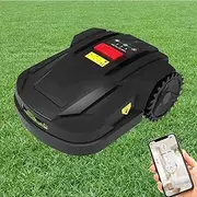 Robotic Lawnmower, Fully Automatic Robot Lawn Mower, Intelligent Robotic Grass Cutting Lawnmower with Mowing Path Planning, Cutting Width 18cm, Cutting Height 2.5-5.5cm for 800m² Lawn Area