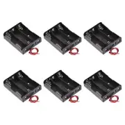 Battery Case Storage Box 3 Slots x 3.7V 2-Wire Lead for 3 x 18650 Battery 6 Pcs