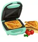 Nostalgia MyMini Sandwich Panini Maker Teal Non-Stick Compact Grill Dual-Sided