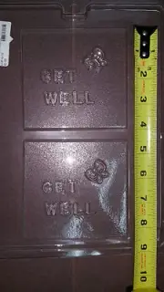 Get Well Zodiac Plaque Card Chocolate Plastic Candy Soap Mold LOP G-16