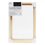 Jasart Thin Edge Artwork 20x30" Wood Floater Canvas Painting Frame Rect Natural