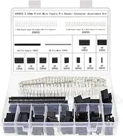 2.54mm Pitch 40Pin Pin Head Connector Male and Female Plug Housing Connector Adaptor Assortment Kit 640Pcs(Pin Head Connector 640Pcs-Set)