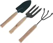 3pcs Set Mini Indoor Garden Tool Flower Planting Tool Small Transplanting Tool Fairy Gardens Care Tool Bonsai Tools Kit Bonsai Kit Garden Tools Miniature Wooden Gardening Rake
