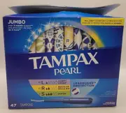 Tampax Pearl Multi Light/Reg./Super Absorbency Leakguard Braid 47ct. NEW / OPEN