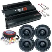 300W 6.5" Speakers & 4-Channel Amplifier + Kit for 2007-2017 Jeep Wrangler New