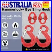 Hammerlock+Eye Sling Hook Vehicle Safety Chain Caravan Trailer Connection Extend