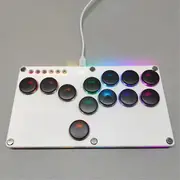 Flatbox Hitbox Arcade Fighting Game Encoder Controller Xinput/Dinput Mini Hitbox Console for NS/PS3/ White Black Key