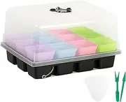 Propagation Trays, Seedling Starter Trays, Reusable, Seedling Starter Trays with Lid and Drainage Base, Germination Starter Tray Propagator Germination Tray for Nurseries, Propagation