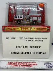 Limited Edition Code 3 Diecast Fire Engine 2000 Christmas Pierce Dash Top Mount