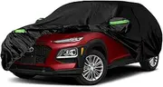 Waterproof Car Covers Replace for 2018-2025 Hyundai Kona, 6 Layers All Weather Custom-fit Car Cover with Zipper Door for Snow Rain Dust Hail Protection