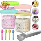 4-Pack Creami Pints & Lids for Ninja NC501/NC500 Ice Cream Maker, Containers