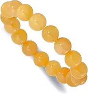[JewelryWeb] Yellow Quartz 10.00mm Beaded Stretch Bracelet-Stretch-Bracelet for Women