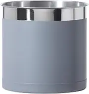 Oggi Stainless Steel Jumbo Utensil Holder - 7" Utensil Caddy, Weighted Base for Stability - Extra Large Utensil Crock and Countertop Utensil Organizer, Charcoal (7211.1)
