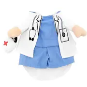 Dog Cat Doctor Costume Pet Doctor Clothing Pet Dog Cat Halloween Costume Doctor Nurse Costume Dog Jeans Clothes Cat Funny Apperal Outfit Uniform M