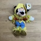 Vintage Mickey Mouse Scarecrow Costume Disney 9" Bean Bag Plush Toy 90s