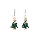 Little Queen spiral Christmas tree star earrings fashion jewelry