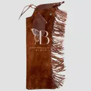 Western leather chap| Fringe chap| Suede leather chap| Brown horse riding Chap
