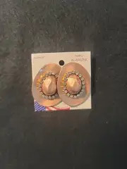 Vintage Sunburst Copper-tone/ Jeweled Band/Cowboy Hat Earrings/NEW
