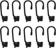 10 X 8mm Plasticcoated Bungee Shock Cord Hook Spiral Wire Hooks End For Elastic