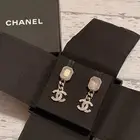 New CHANEL Earrings Coco Mark Pink