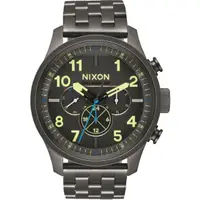 在飛比找momo購物網優惠-【NIXON】SAFARI DUAL TIME LEATHE