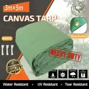 300CMX500CM Waterprood Tarpaulin Tarp Camping Tarps Heavy Duty Canvas Cover Army