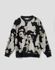 Graniph Men XL Gizmo Honeycomb Pattern Washable Jacquard Knit Gremlin JPN Limite