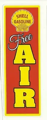SHELL "FREE AIR" SERVICE Sticker / Decal RETRO 50's 60's PETROL OILS