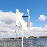 KK-GLL Wind Turbine Generator Combo Kit, 3-Blade Wind Power Generator, Wind Power Generator with Controller & Storage Battery, Low Wind Speed Wind Turbine, Telegraph Pole Included,2000w 48v 4m