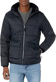 [Amazon Essentials] Men's Long-Sleeve Water-Resistant Sherpa-Lined Puffer Jacket