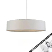 Snap Lighting Mara Drum Fabric Downlight to Pendant Light Conversion Kit White