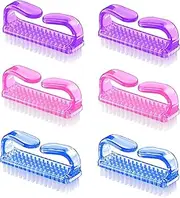 Pack of 6 Nail Brush, Plastic Cleaning Brush with Handles, Nail Hand Scrubbing Cleaning Brush for Cleaning Beauty Hand and Nail Cleaning
