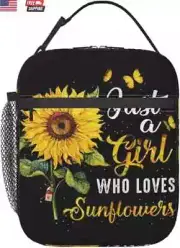 Loves Lunch Bag Women/Men,Reusable Just a Girl Lunch Box for Men,Insulated Lunch