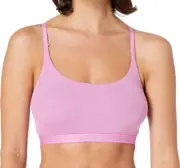 Calvin Klein Women's Modal Pure Ribbed Unlined Pullover Bralette Size M-Pink