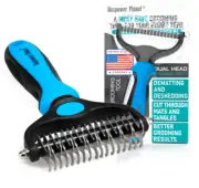 Double Sided Pet Grooming Brush Dematting Shedding Dog Brush Cat Undercoat Rake