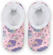 [Caihoyu] Kids Girls Boys Closed Back House Slippers Fuzzy Fleece Anti-Slip Rubber Sole Comfy Slippers Indoor Outdoor Winter Bedroom