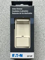 NEW Eaton SF10P-A Skye Slide Dimmer Switch in Almond for LED + Fluorescent 0-10V