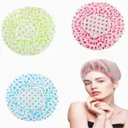 Shower Cap, 3 Pieces Waterproof Shower Cap, Reusable Bathing Caps, For Shower, Spa, Makeup