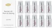 P-Beauty Cosmetic Accessories Eyelash Lifting Eyelash Wave #1 Perm and #2 Fixing Gel as Sachets for Lash Lift 3-5 Minutes Exposure Time Developing Formula for Longer Hold 2 x 5 Sachets
